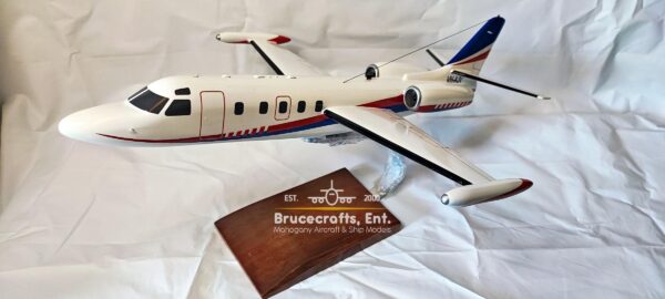 Model of 1124A Westwind II aircraft with detailed craftsmanship